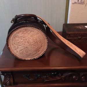 Tooled Leather Banjo bag